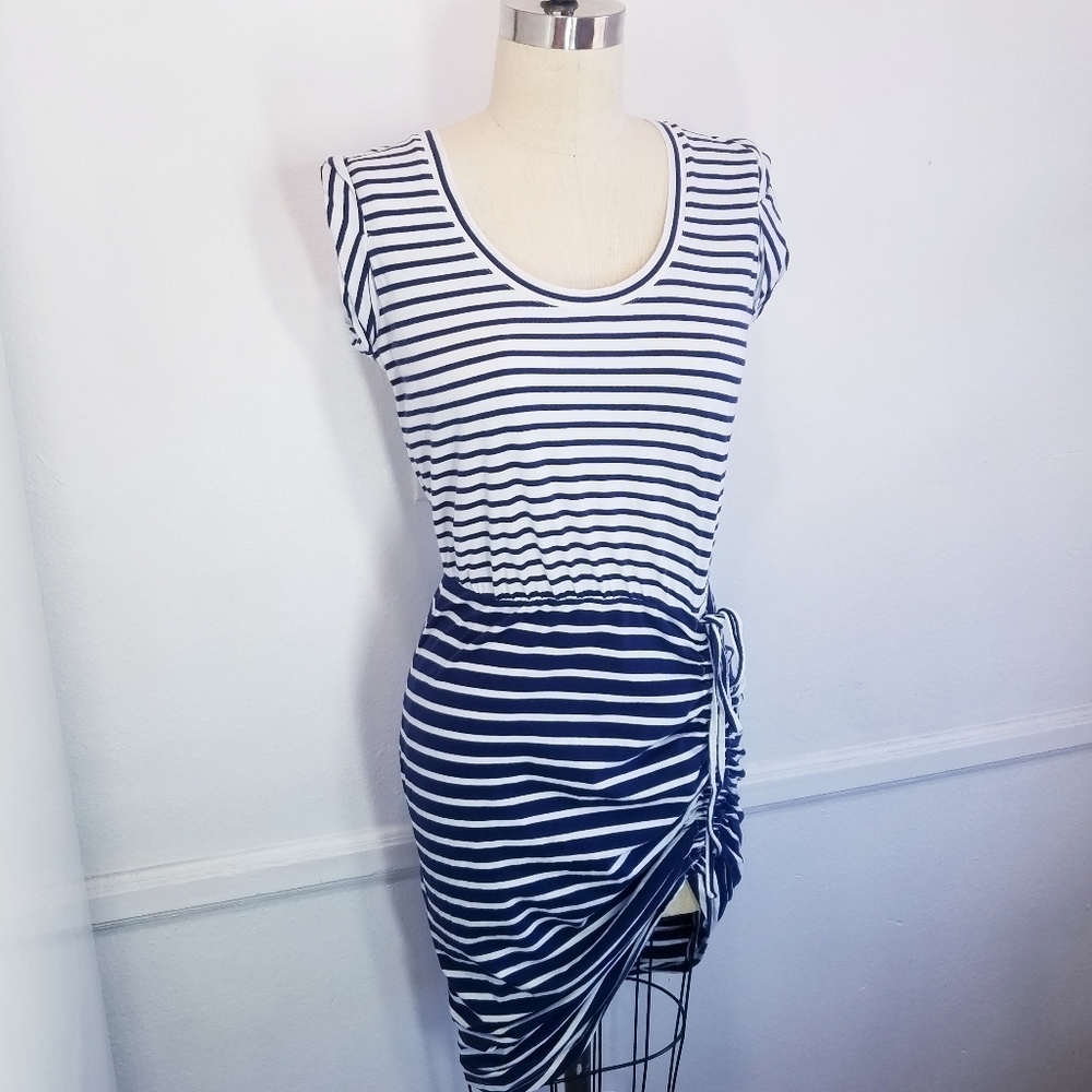 Veronica Beard | Stripe Ruched Jersey‎ Dress, size Small - Picture 5 of 12